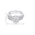 14K White Gold Diamond Circle Ladies Engagement Ring Set 1.00ctw