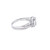 10K White Gold Baguette Diamond Ladies Engagement Ring Set 0.65ctw