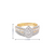 10K Yellow Gold Baguette Diamond Pear Shape Engagement Ring Set 1.00ctw