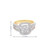 10K Yellow Gold Diamond Square Engagement Ring Set 1.00ctw