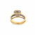 10K Yellow Gold Diamond Square Engagement Ring Set 1.00ctw