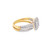 10K Yellow Gold Diamond Square Engagement Ring Set 1.00ctw