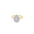 10K Yellow Gold Diamond Pear Shape Ladies Engagement Ring 0.33ctw