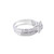 10K White Gold Diamond Ladies Engagement Ring Set 0.75ctw