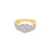 10K Yellow Gold Diamond Heart Ladies Engagement Ring Set 1.25ctw