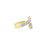 14K Yellow Gold Baguette Diamond Ladies Ring Set 0.75ctw