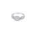 10K White Gold Diamond Square Ladies Engagement Ring Set 0.50ctw