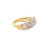 10K Yellow Gold Diamond Square Ladies Engagement Ring Set 0.40ctw