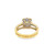 10K Yellow Gold Diamond Square Ladies Engagement Ring Set 1.00ctw