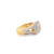 10K Yellow Gold Diamond Ladies Engagement Ring Set 0.65ctw