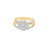 10K Yellow Gold Diamond Ladies Engagement Ring with two band Set 0.50ctw