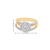 10K Yellow Gold Diamond Ladies Engagement Ring with two band Set 0.50ctw