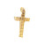 10K Yellow/White Gold Diamond Cross with Jesus Charm 3.55ct