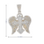 10K Yellow/ White Gold Diamond Cross with Wings Charm 15.25ct