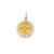 10K Yellow Gold Diamond Small Circle Picture Charm 0.45ct