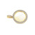 10K Yellow Gold Baguette Diamond Circle Picture Charm 2.15ct