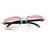 Cartier Rimless  Cranberry Tint Lens Baguette Diamond Sunglasses 6.00ct