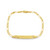 10K Yellow Gold Cuban Link Baby Bracelet with Free Engraving 6"  4.5mm