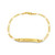 10K Yellow Gold Cuban Link Baby Bracelet with Free Engraving 6"  4.5mm