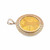 14K Yellow Gold Centenario 50 pesos coin with bezel pendant