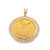 14K Yellow Gold Centenario 50 pesos coin with bezel pendant