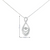10kt White Gold Diamond Charm 0.05ct with Chain
