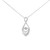 10kt White Gold Diamond Charm 0.05ct with Chain