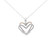 10kt White & Rose Gold Diamond Heart Charm 0.25ct with Chain