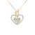 10kt Yellow Gold Diamond Heart Charm 0.35ct with Chain