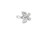 10kt White Gold Baguette Diamond Butterfly Charm 0.28ctw