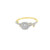 10K Yellow Gold Diamond Rose Engagement Ring 0.25ctw