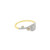 10K Yellow Gold Diamond Rose Engagement Ring 0.25ctw