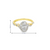 10K Yellow Gold Baguette Diamond Oval Engagement Ring 0.25ctw