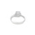 10K White Gold Baguette Diamond Engagement Ring set 0.25ctw