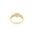 10K Yellow Gold Diamond Heart Engagement Ring 0.15ctw