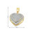 10kt Yellow Gold  Diamond Heart Charm 0.33ct 