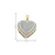 10kt Yellow Gold Mirco Pave Diamond Heart Charm 0.50ct 