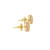 10K Yellow Gold Diamond Circle Earrings 0.50ctw