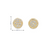 10K Yellow Gold Diamond Circle Earrings 0.50ctw