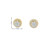 10K Yellow and White Gold Diamond Earrings 0.20ctw
