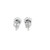 10K White Gold Diamond Circle Earrings 0.20ctw