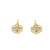 10K Yellow Gold Micro Pave Diamond Heart Earrings 0.39ctw