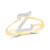 10K Yellow Gold Diamond Initial Ladies Ring 0.25ctw