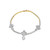 10K White and Yellow gold Baguette Diamond Cross Bracelets 1.30ctw