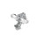 10K White Gold Baguette Diamond Men's 3D Cross Ring