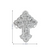 10K White Gold Baguette Diamond Men's 3D Cross Ring