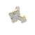 10K Yellow Gold Baguette Diamond Men's 3D Cross Ring 1.65ct