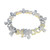 10K Yellow and White Gold Baguette Diamond Cross Bracelet 5.30ct