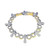 10K Yellow and White Gold Baguette Diamond Cross Bracelet 5.30ct