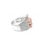10K Rose and White Gold Baguette Diamond Men's Ring